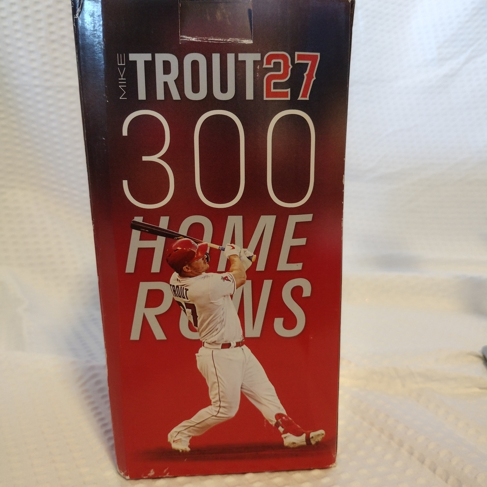Mike Trout 300 Home Runs Collectible Bobblehead Los Angeles Angels